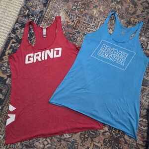 Women's Muscle Tees (Bundle) - Red and Blue
